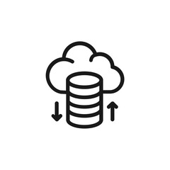 Collection of Web Hosting outline icons.