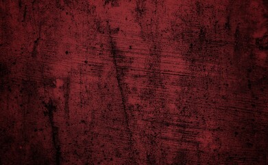 Close-up long and wide texture of natural red fabric or cloth in light red color. Fabric texture of natural cotton or linen textile material. Red canvas background.