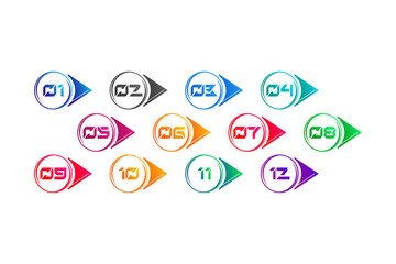 The directional numbered bullet points from one to twelve are filled with color