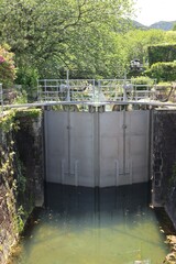 Watergate of Lake Biwa Canal in Otsu, Shiga, Japan