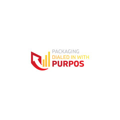 Up Arrow, Dialed, Purpose Modern Logo Design