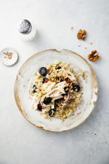 Chicken salad with quinoa and grape