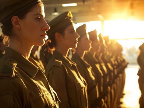 Israeli Army Base Morning Drill Orderly Formation Military Training Exercise Sunrise Pic