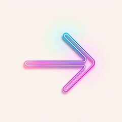 Obraz premium A neon arrow pointing to the right