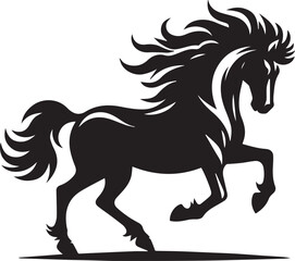 Obraz premium horse silhouette isolated on white