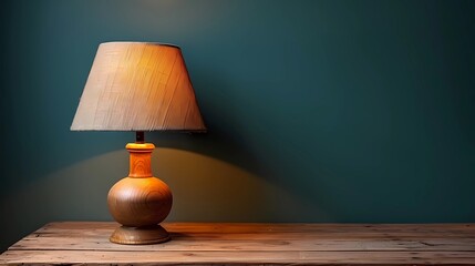 lamp on the table