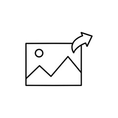 image sharing icon, flat icon eps vector illustration