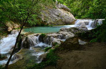 Fototapeta premium Gurleyik Wateffall in Eskisehir, Turkey.