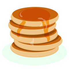 Pancake with honey topping
