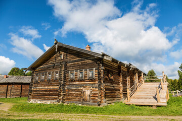 The Mezen sector: the house-yard of the Kuzmin peasants from the village of Chuchepala, Leshukonsky...