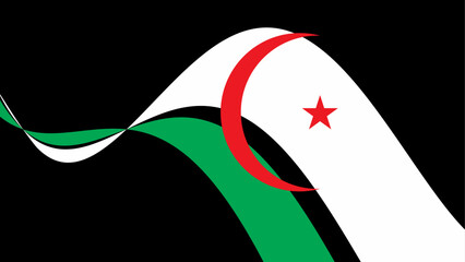 Patriotic Background with Algeria flag colors. An element of impact for the use you want to make of it. Happy independence day of Algeria, 01 november, revolution day. Vector illustration