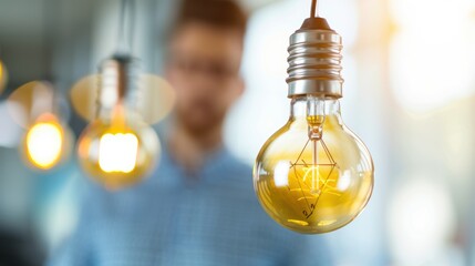 An innovative entrepreneur pitching a startup idea to potential investors, with a confident and persuasive demeanor. The image conveys ambition, leadership, and entrepreneurial spirit.