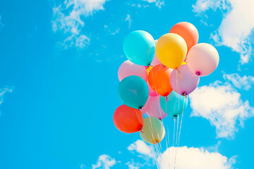 Balloons in the blue sky