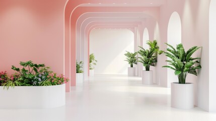 A marketing environment designed to engage the senses, with experiential elements that invite interaction. The image provides plenty of copy space for adding branding or promotional content.