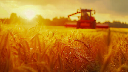 Fototapeta premium web banner showing farming, field work concept used for advertising on websites or newsletters