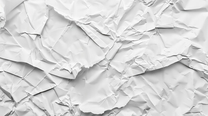 Fototapeta premium white crumpled and creased paper poster texture background
