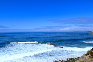 Paisagens e vistas  da Costa marítima portuguesa com as suas praias e ambiente marítimo