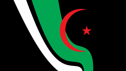 Patriotic Background with Algeria flag colors. An element of impact for the use you want to make of it. Happy independence day of Algeria, 01 november, revolution day. Vector illustration