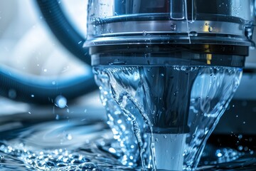 Efficient HEPA Filter Cleaning Under Running Water - Demonstrating Ease of Vacuum Maintenance