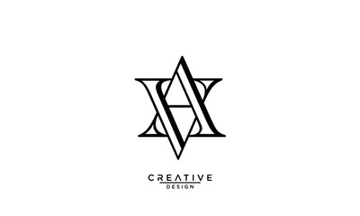 AV, VA, A, V, Abstract Letters Logo Monogram