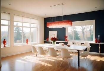 Modern Dining Area with Natural Light