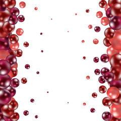 Colorful balls background. Vector background made with gradient meshes. Background design for banner, poster, flyer, card, postcard, cover, brochure. Red balls. v