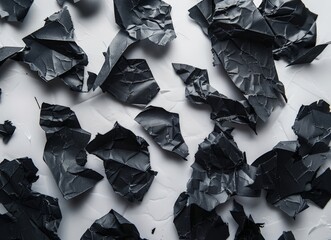 Crinkled Black Paper Texture