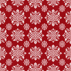 Classic Damask Seamless Pattern  Classical luxury old fashioned damask ornament Vector Illustration for Elegant Textile Design for decoration