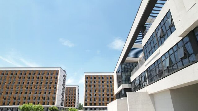 view of dormitory building in campus