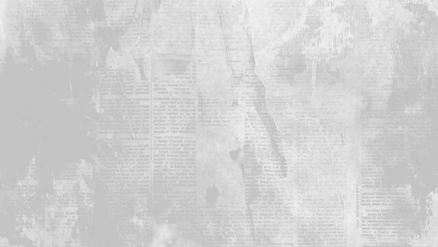 noisy classical retro vintage newspaper background, filmmaking motion design overlay layer mask, texture, textured aged paper, black and white, retrospect ancient 
