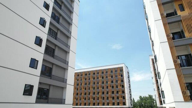 view of dormitory building in campus