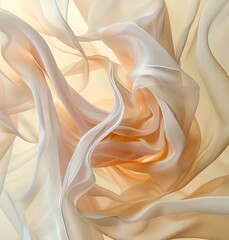 Obraz premium Soft Focus Abstract Art with Blurred White and Beige Streams