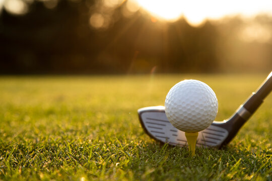 Sport and lifestyle, golf player playing in a golf club