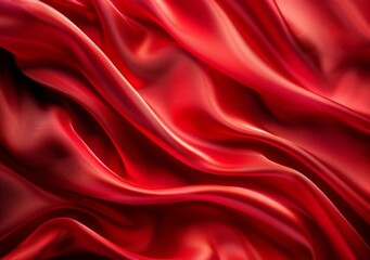 Obraz premium Luxurious Red Silk Ripples