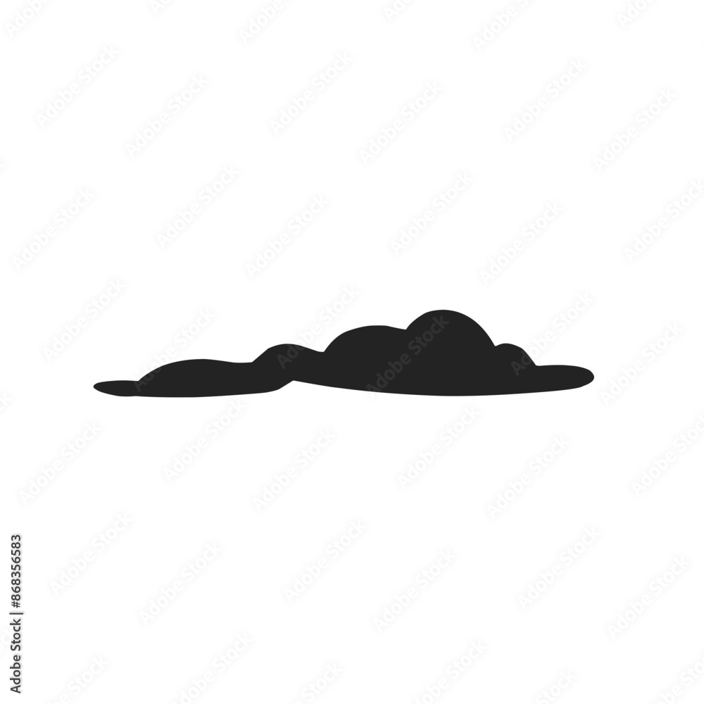 Poster silhouette of clouds