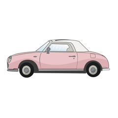 Oldtimer in Pastellrosa