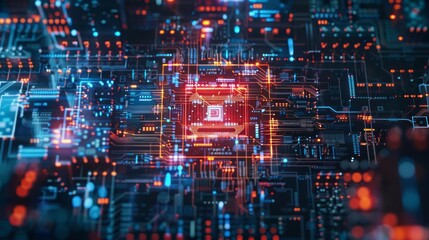 Obraz premium A breakthrough in quantum computing poses challenges and opportunities for cybersecurity