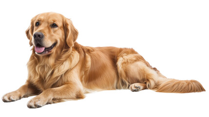 Golden retriever on transparent background