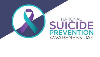 Vector illustration on the theme of National suicide prevention day observed each year during September banner, Holiday, poster design.