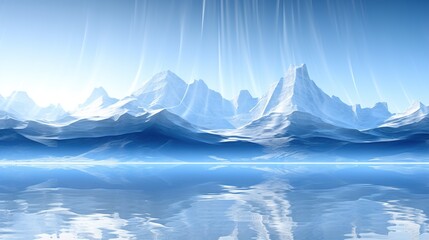 Fototapeta premium iceberg in the mountains