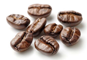 Obraz premium Gourmet Coffee Beans: Freshly Roasted, Whole, and Aromatic