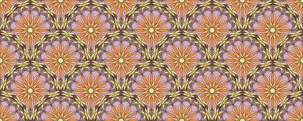 Abstract vector seamless mandala background. Texture in oriental style for design, print, scrapbooking, textiles, packaging, wallpaper