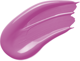 Purple paint brush strokes isolated on transparency background. Acrylic paint smears