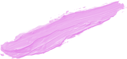 Pink paint brush strokes isolated on transparency background. Acrylic paint smears