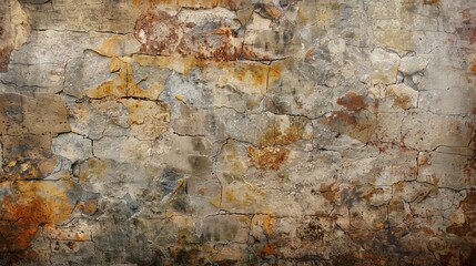 Obraz premium Antique Industrial Stone Wall with Textured Grunge Pattern