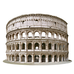 Fototapeta premium Ancient Roman Colosseum, historical architecture, iconic landmark, representing rich history and culture. Perfect for travel and history themes.