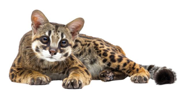 Genet Wild Cat on transparent background