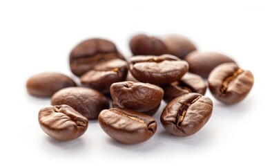Obraz premium Gourmet Coffee Beans: Freshly Roasted, Whole, and Organic