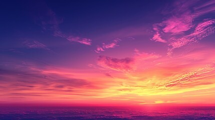 Obraz premium A View of a Colorful Sunset Over the Ocean - Generative AI