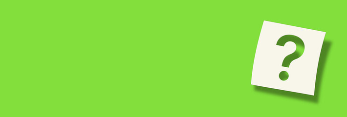 Question mark in front of a isolated color wall background. Business support concept